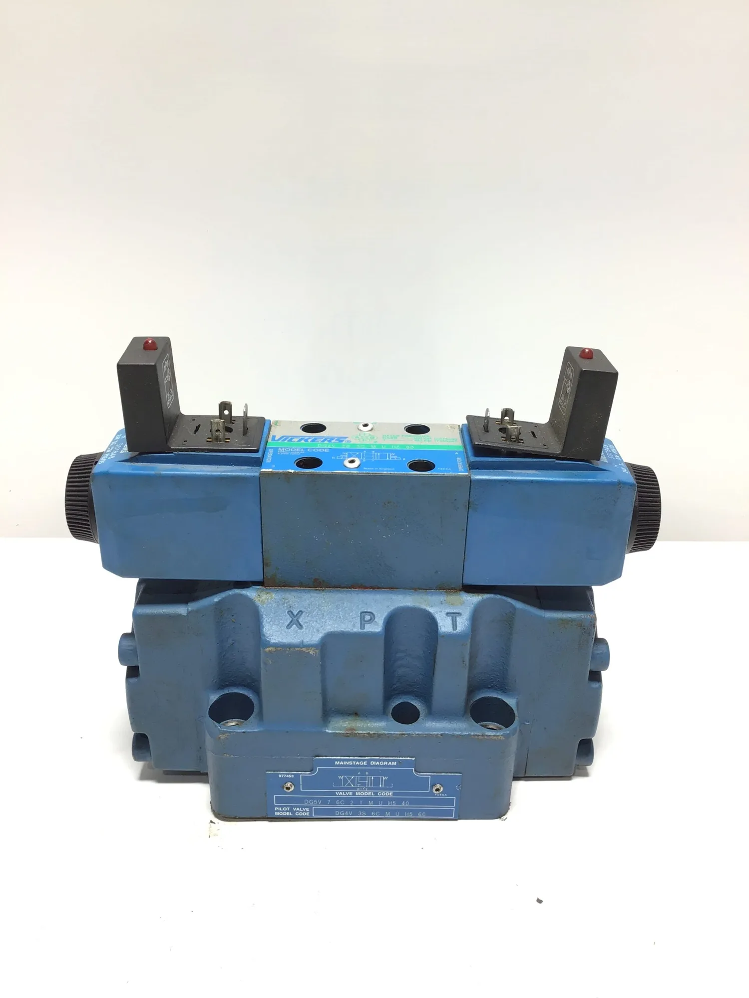 Vickers DG4V3S6CMUH560/DG5V76C2TMUH540 Two Stage Valve 100/350Bar 1450/5075PSI