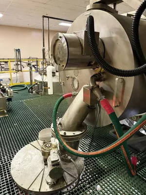 Krauss-Maffei HZ 1250/2.5 Ph CIP peeler centrifuge, 316L SS.