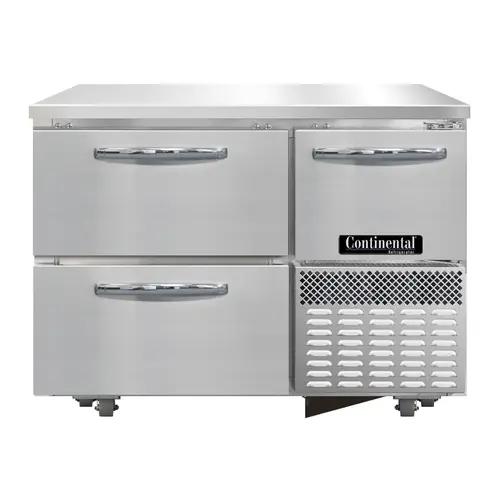 Continental RA43N-U-D 43" W Undercounter Refrigerator W/ (2) Sections, (1) Door, (2) Drawers, 115v
