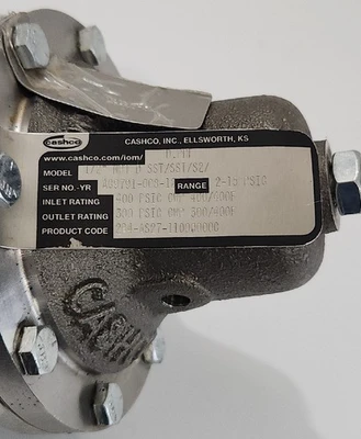 USED Cashco 1/2 NPT D SST/SST/S2