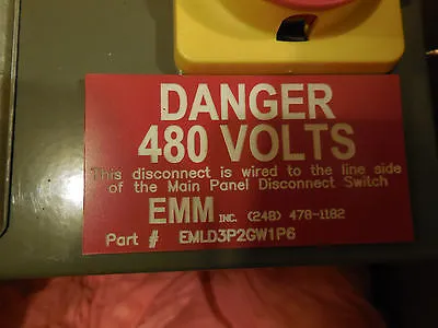 NEW ELECTRO-MATIC EMLD3P2GW1P6 MINI LIGHTING DISCONNECT