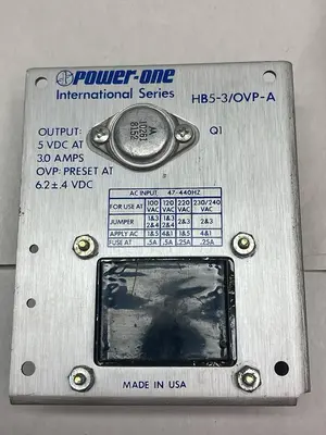 Used POWER ONE HB5-3/OVP-A Miscellaneous Equipment (Electrical & Power) Ohio US | Surplus Asset Holdings #1209420
