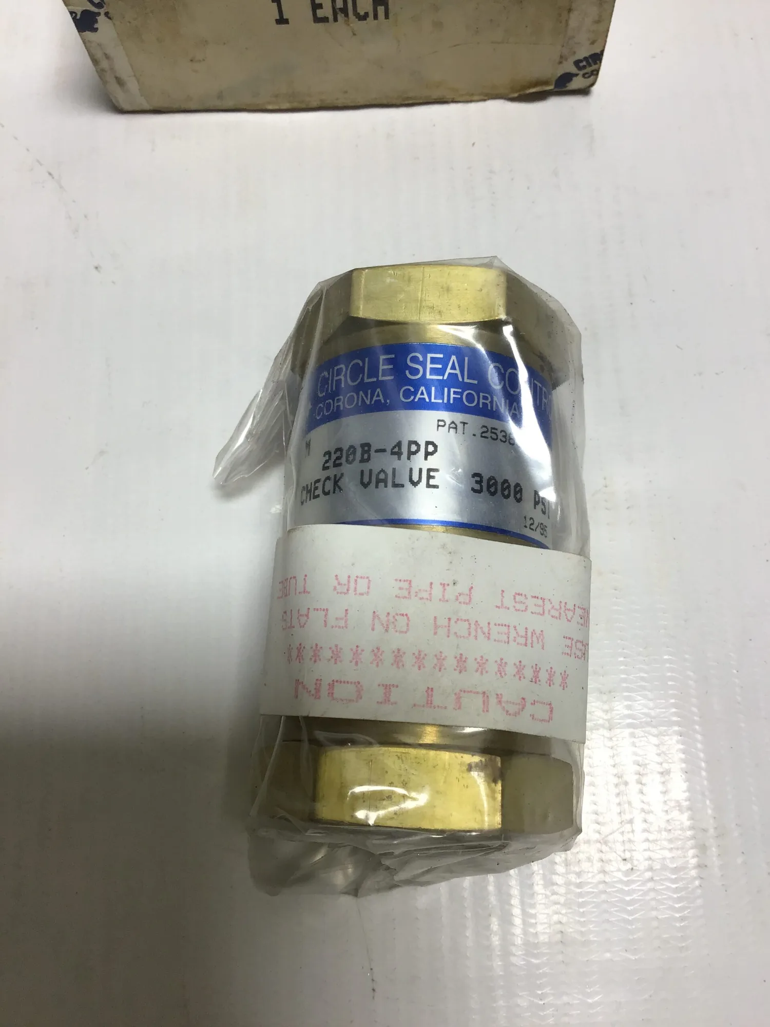 Circle Seal Controls 1/2″ 220B-4PP Free Flow Check Valve 3000PSI