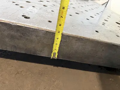 60" X 96" X 5" DRILLED & TAPPED FLOOR PLATE. STOCK # 0540626