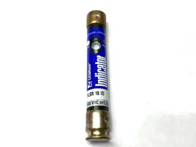 USED LITTELFUSE TIME-DELAY DUAL ELEMENT INDICATOR FUSE CLASS RK5 600VAC 10A