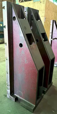 (2) 20" x 78" Angle Plates, (3) Vert T-Slots, (7) Horiz T-Slots