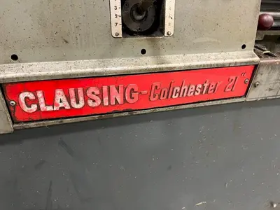 21" x 120" CLAUSING COLCHESTER MODEL #21 ENGINE LATHE 3.5" SPINDLE HOLE: YOBRO #24560