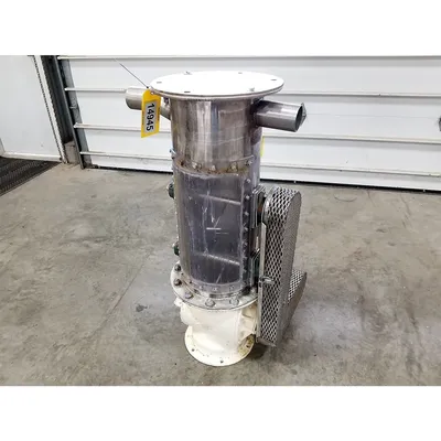 Used 10"Ø Rotary Air Lock W/ Dual Shaft Agitated Hopper