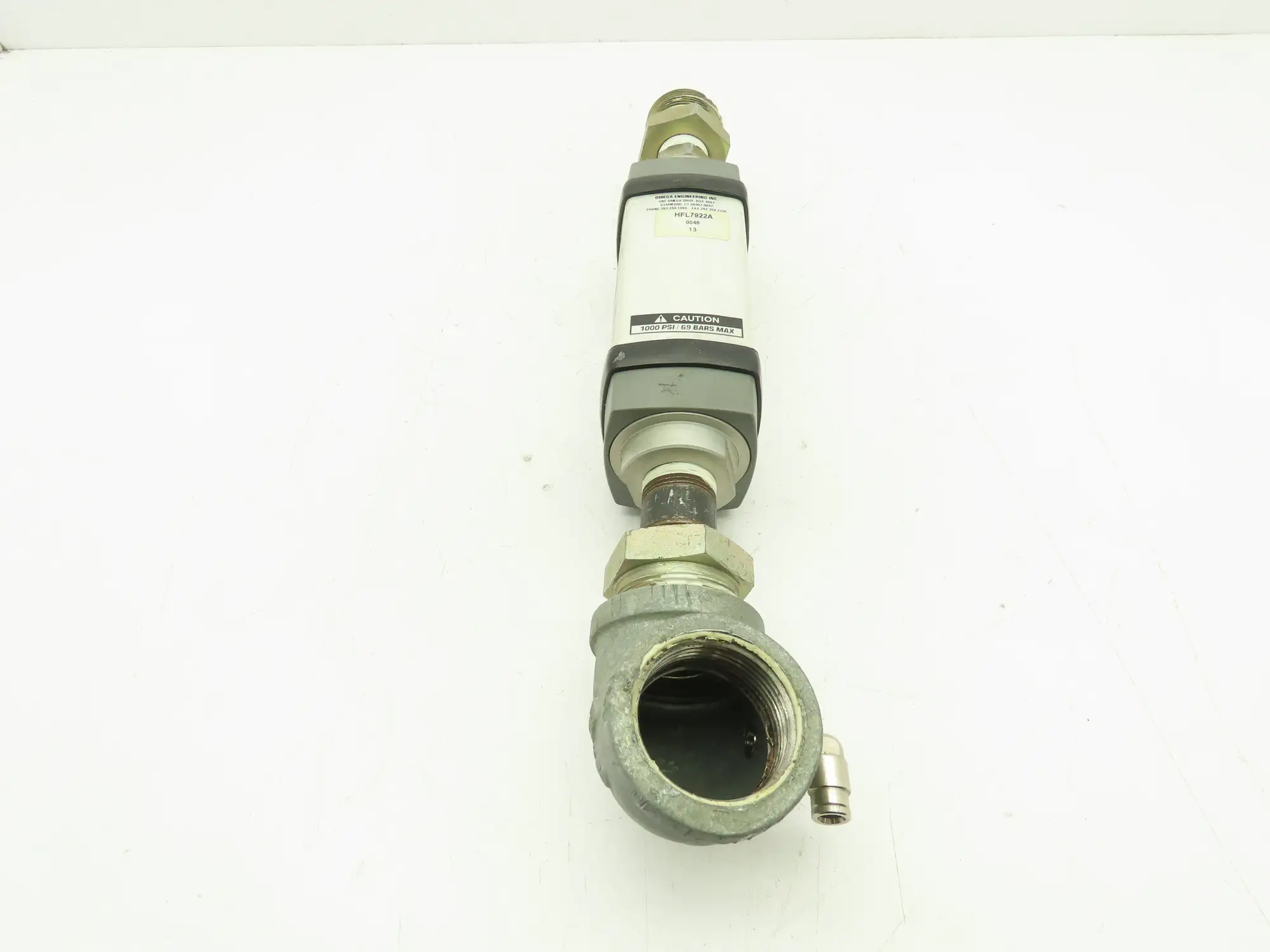 Omega HFL7922A In-line Flowmeter SCFM 70 Deg F 1000 PSI Max HFL