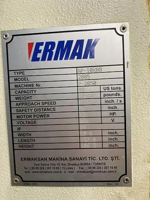 USED 2005 ERMAK AP-10X88