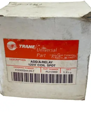 NEW TRANE RLY-0989 ADD-A-RELAY 120V COIL SPDT RLY0989