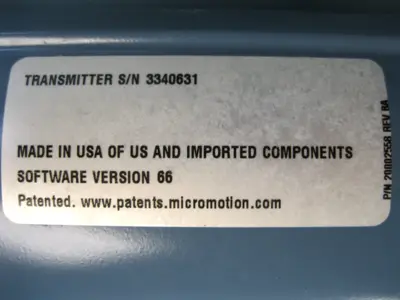 USED Micro Motion 1700 R12 AB UEZZZ