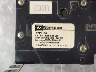 USED CUTLER-HAMMER BAB3060H