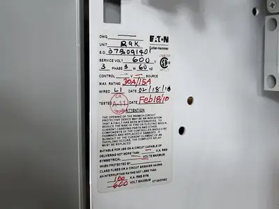 30/15A, 3 Pole, 600V Circuit Breaker HFD Bucket for Freedom 2100 MCC Frame