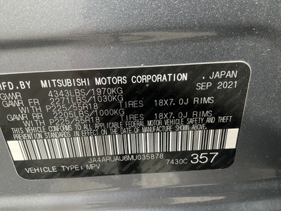 USED 2021 MITSUBISHI OUTLANDER SPORT