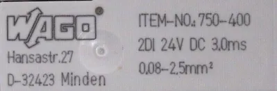 NEW WAGO 750-400 DIGITAL INPUT MODULE 750400