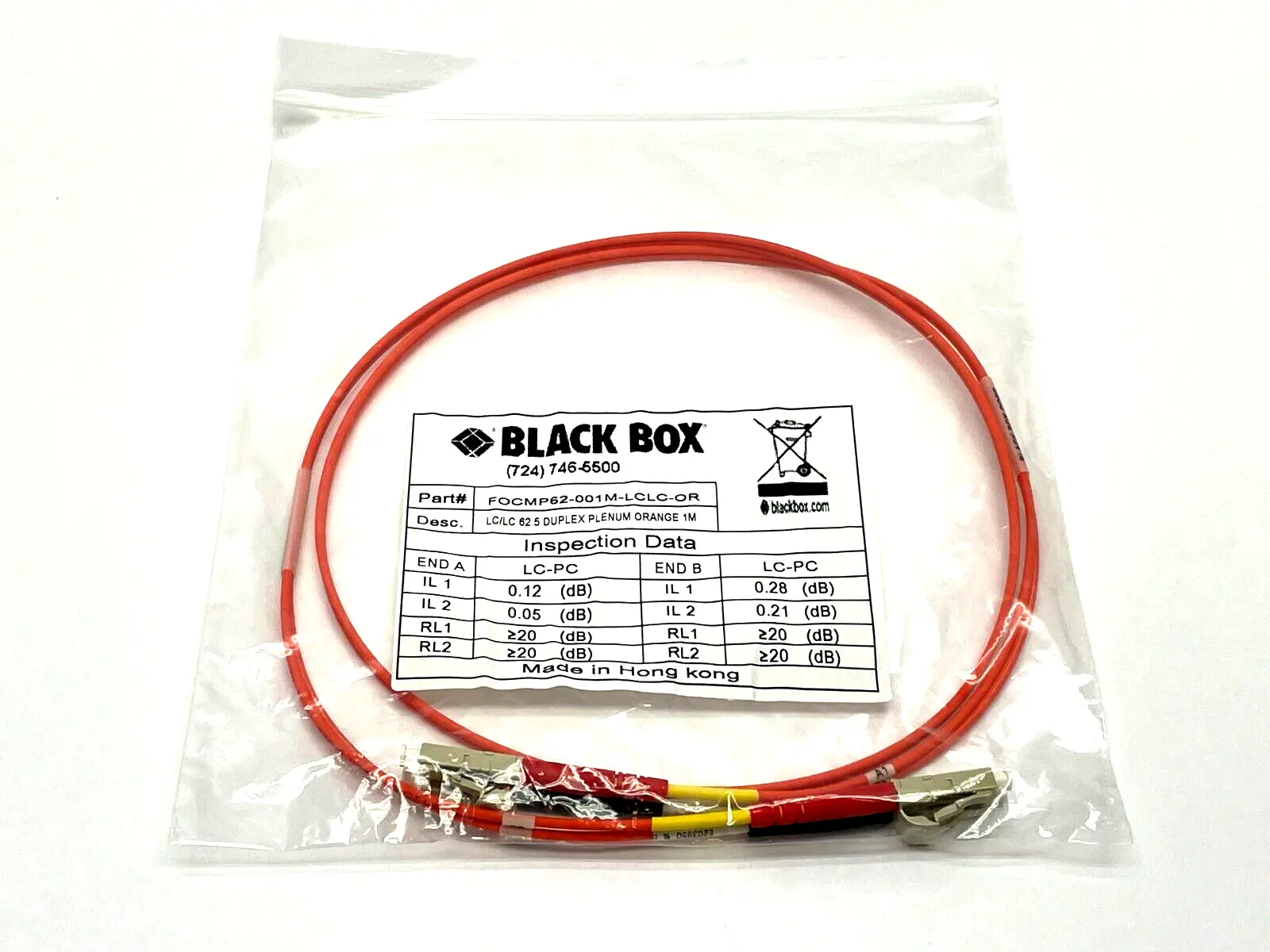 New | in-Stock Black Box Duplex Patch Cable Cable & Wire Michigan US | Maverick Industrial Sales #1463030