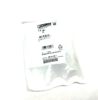 SUBCON-PLUS-M/AX 9,2904467 | Phoenix Contact SUBCON-PLUS-M/AX 9 D-Sub 9-Position Bus Connector 2904467 - New