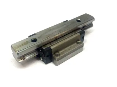 USED THK LINEAR GUIDE RAIL BEARING BLOCK W/ 100MM RAIL