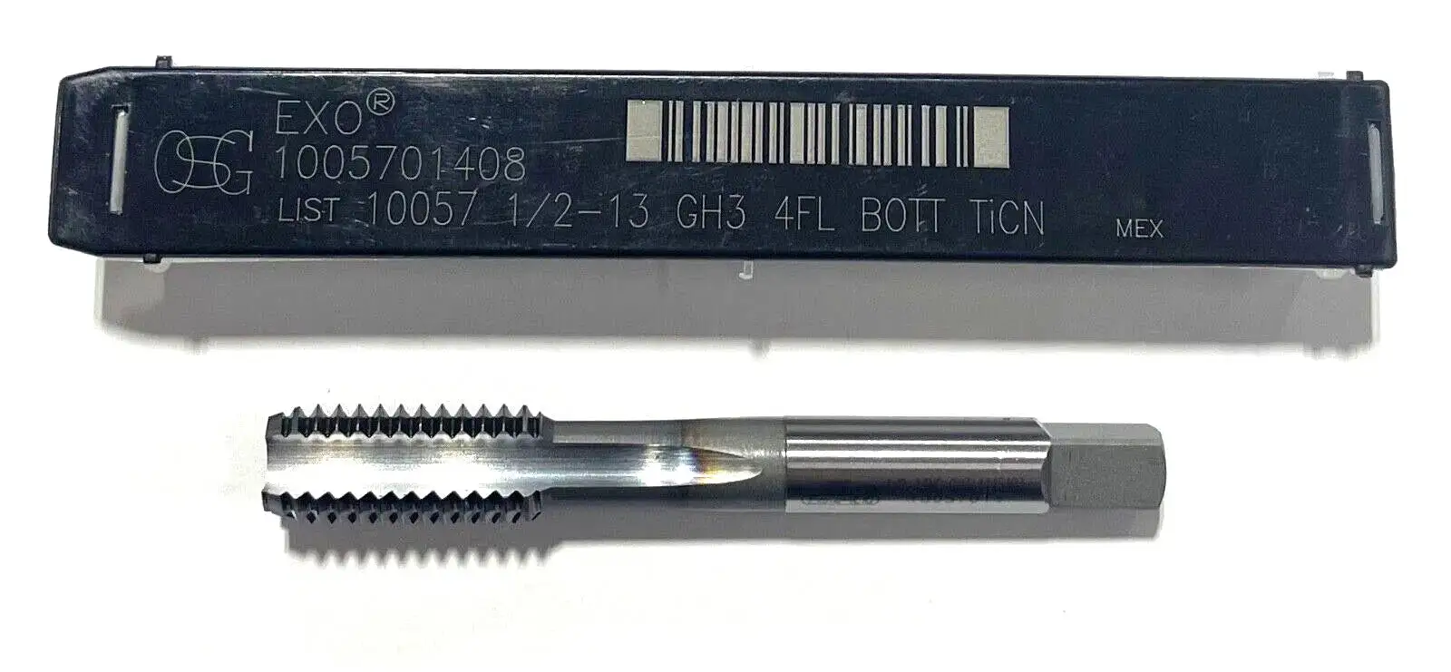 OSG EXOTAP 1/2"-13 DC Oil Tap 4 Flute GH3 TiCN Coating Bottoming Tap