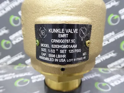 Kunkle 6283HGM01A-AM Pressure Relief Valve 1-1/2" 5598 lb/hr New NIB
