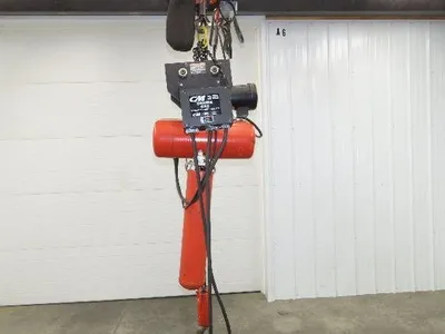 CM Lodestar RRT2 3 Ton Electric Chain Hoist 13' Lift 11/3.5FPM 635 Power Trolley
