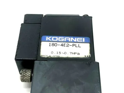 180-4E2-PLL | Koganei  Double Solenoid Valve 0.15-0.7MPa - Used