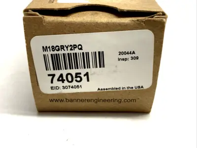 M18GRY2PQ | Banner  General Purpose Indicator M18 Series Barrel Housing 74051 - New Other
