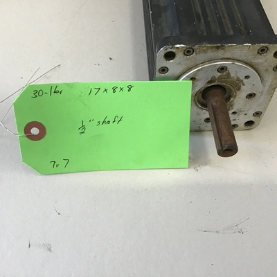 Gettys M433-F-AN0-7208 Permanent Magnet AC Servo Motor 1/2″ Shaft Rated 1.02 RPM 2500