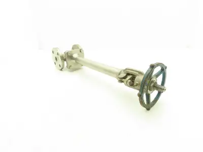 OIC S151 Stainless Gate Valve 1" Flanged Class 150 Extended Stem Handle 20"H