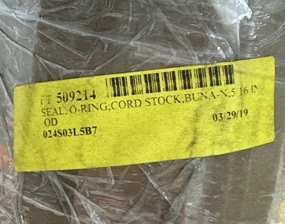 NEW SURPLUS- 100’ X 5/16” (0.3125”) O-Ring Buna Cord 00619671 || FAST SHIPPED!