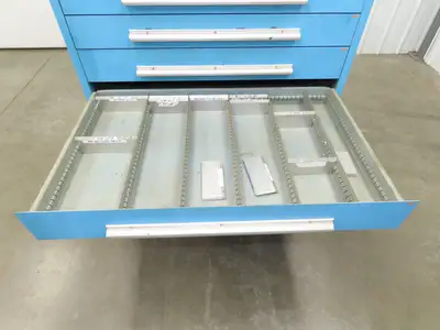 Nu-Era Modular Tool Storage Cabinet 10 Drawer 45x28x61" Stanley Vidmar Blue