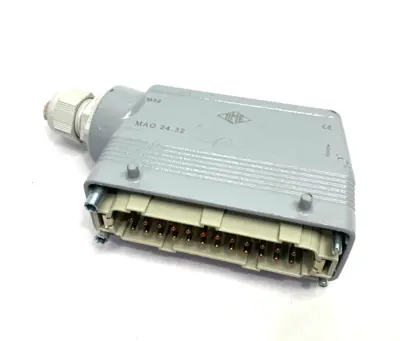 USED ILME CABLE HOOD, TYPE C, 4-PEGS W/ 24-PIN MALE INSERT