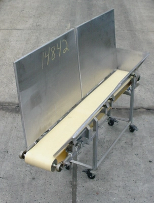 USED SS SANITARY BELT CONVEYOR 10" W X 80" LONG