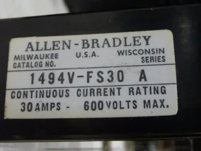 USED ALLEN BRADLEY 1494V-DS30 SER A