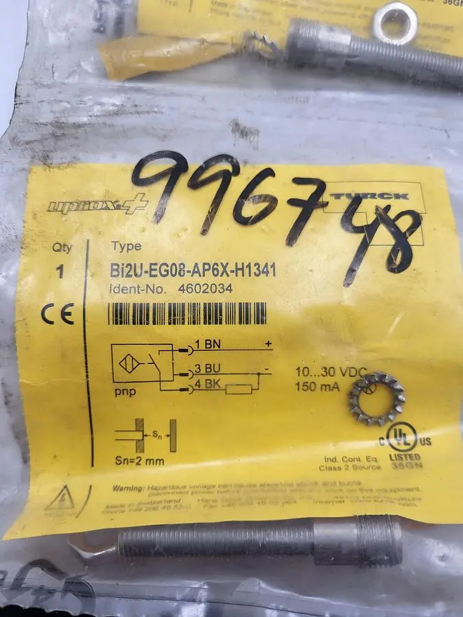 New | in-Stock TURCK TURCK UPROX BI2U-EG08-AP6X-H1341 / # 4602034 PROXIMITY SENSOR Proximity Sensors | ND Industrial Surplus #1225413
