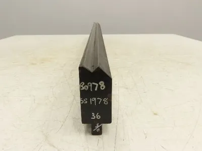 Press Brake Die 36-1/2" Long 90° V 1/2" Tang 1-13/32" W 2-13/16"H Offset
