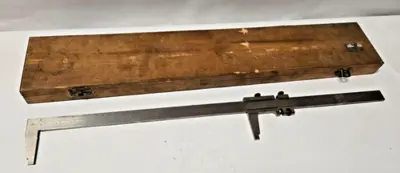 Vernier Caliper 27" Wooden Case Made in Germany 0-27" x 1/1000"