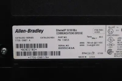Allen Bradley AB 1756-ENBT Ser. A EtherNet/IP Communications Module STOCK 5341A