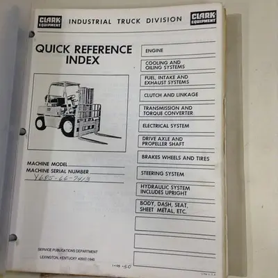 USED CLARK EQUIPMENT MANUAL013