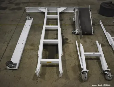 Used Hytrol Belt Conveyor – 10" Wide x 518" Long | 5 Sections | .5 HP Motor | Carbon Steel Frame on Casters