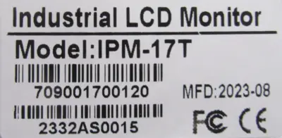 NEW IPM-17T INDUSTRIAL LCD MONITOR 17" IPM17T