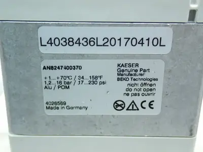 New | in-Stock KAESER COMPRESSORS AN8247400370/8.2474.10370.MX Air Compressor Parts Ohio US | HGR 24 #1007077