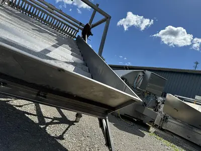 USED MAGNUSON ENGINEERING SHUFFLO FEEDER AND SLICER 54" WIDE