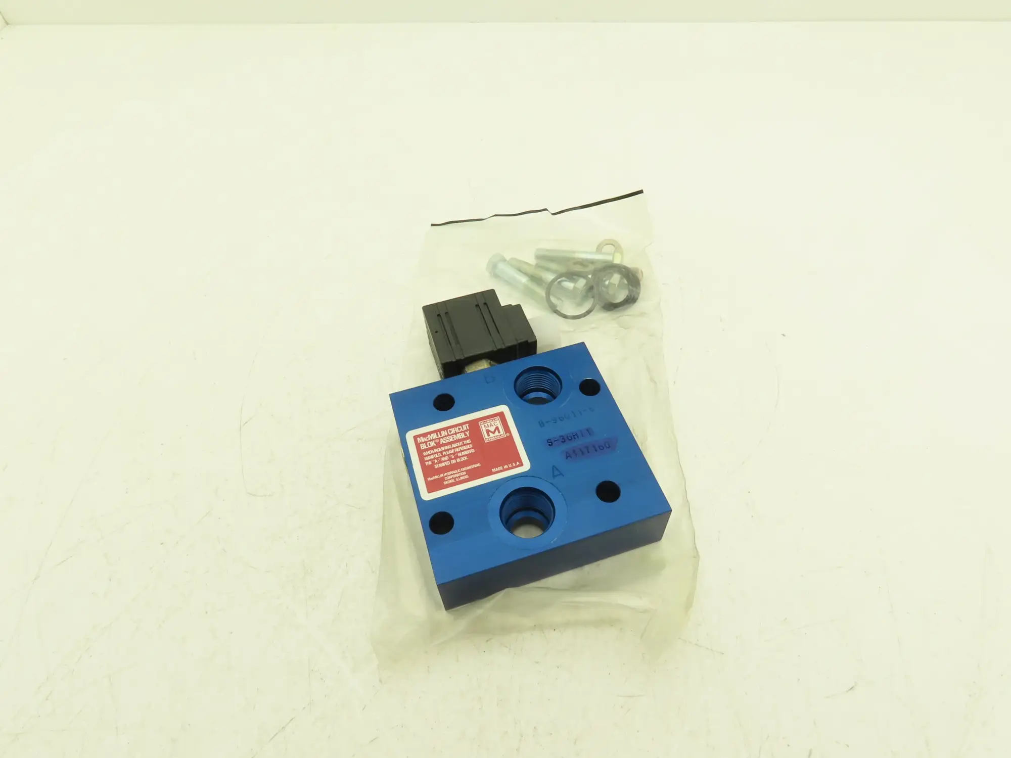 MacMillin Parker B-96011-6 Hydraulic Circuit Blok Assembly 120VAC