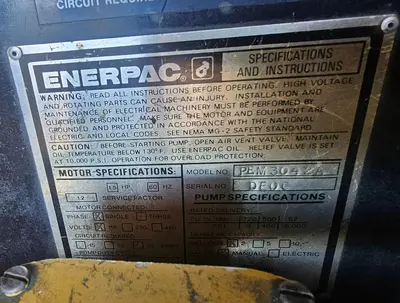 Used ENERPAC 50 TON ELECTRIC OVER HYDRAULIC H-Frame Presses Wisconsin US | Lemke Machinery Sales #1286261