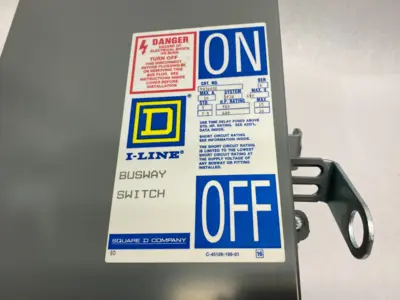 USED SQUARE D SER. 4 I-LINE BUSWAY SWITCH 30A 3P3W 600V