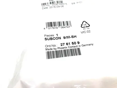 NEW PHOENIX CONTACT 9-POSITION D-SUB BUS CONNECTOR 2761509