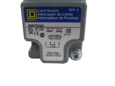 USED SQUARE D 9007C52A1 LIMIT SWITCH SER. A