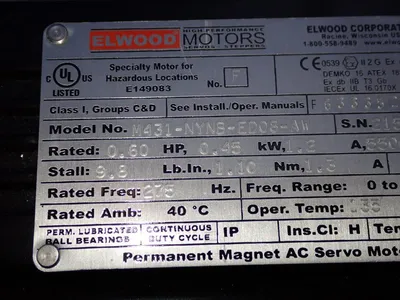 USED ELWOOD MOTORS M431NYNBED08AW